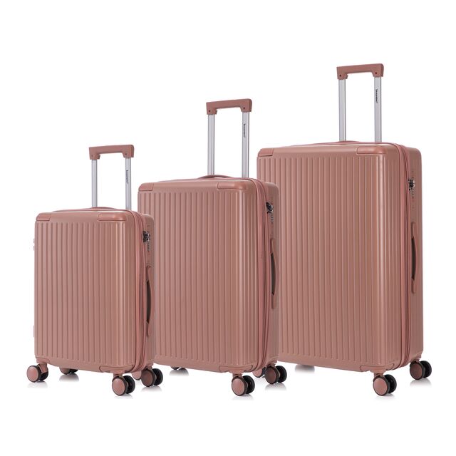 Dreiteiliges Gepäckset | Strapazierfähiges Gepäck aus ABS-Material, wasserdichter und robuster Reisekoffer, unterstützt ODM