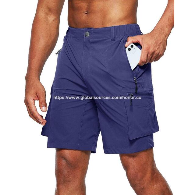 Logo ODM, ceinture semi-élastique, pantalon de travail multipoches, shorts mixtes de sport et de randonnée, tissu tissé, logo personnalisé