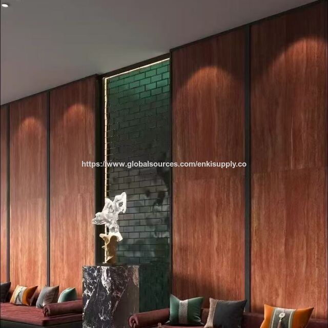 Decoração de Parede Pedra Travertino Artificial Atacado Azulejos Flexíveis Dobráveis à Prova de Fogo para Exterior e Interior de Alta Qualidade