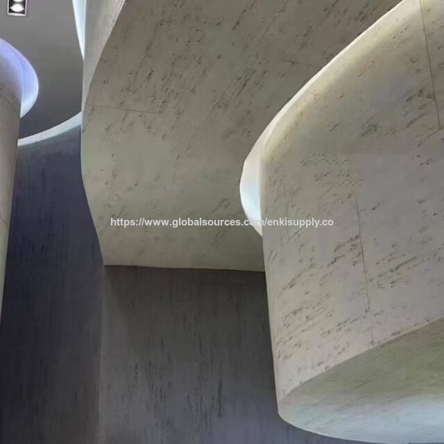 Decoração de Parede Pedra Travertino Artificial Atacado Azulejos Flexíveis Dobráveis à Prova de Fogo para Exterior e Interior de Alta Qualidade