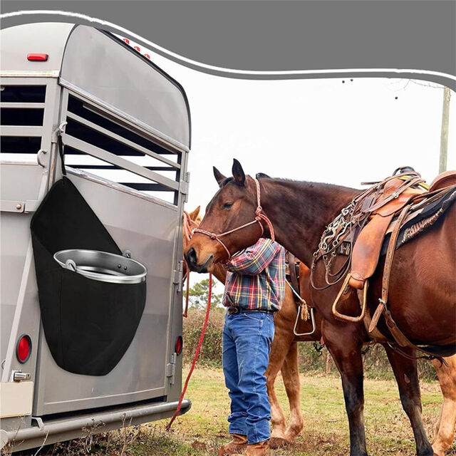 Bolsa de almacenamiento para cubo de remolque de tractor - Bolsa para alimento de caballos para uso agrícola - Adecuada para bolsa de cubo de 5 galones para colgar el acceso al cubo
