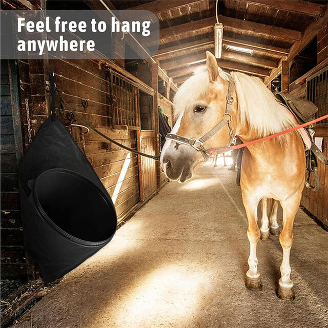 Bolsa de almacenamiento para cubo de remolque de tractor - Bolsa para alimento de caballos para uso agrícola - Adecuada para bolsa de cubo de 5 galones para colgar el acceso al cubo