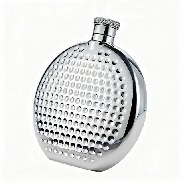 Meilleure Qualité Britannique Flasque Ronde à Graver en Acier Inoxydable 304 Argenté avec Revêtement Pailleté pour Liqueurs