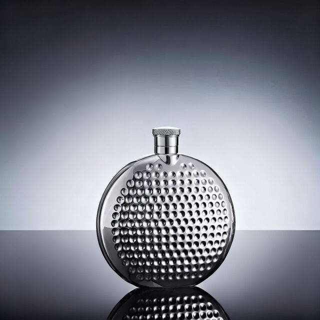 Meilleure Qualité Britannique Flasque Ronde à Graver en Acier Inoxydable 304 Argenté avec Revêtement Pailleté pour Liqueurs