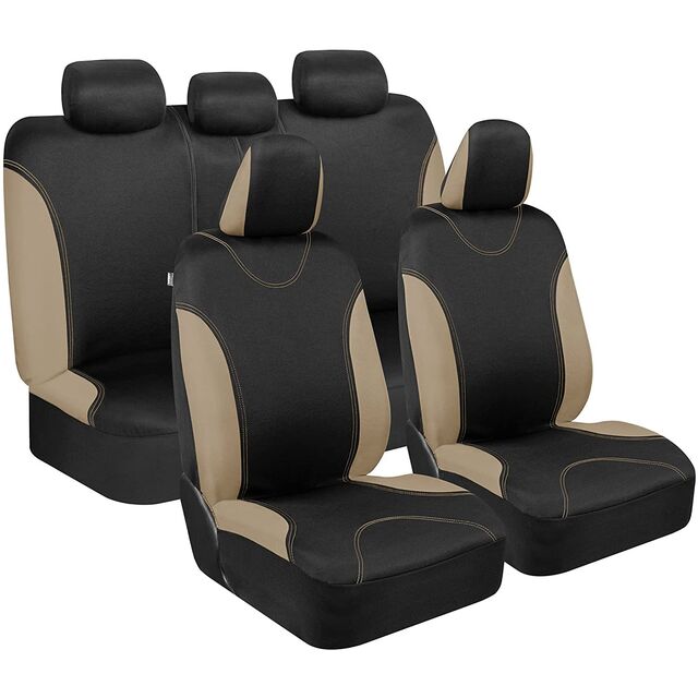 Vente Directe du Fabricant : Housses de Siège Auto 5 Pièces Recouvrant l'Ensemble du Siège avec Fermeture Éclair Arrière - Design Classique, Meilleures Ventes Transfrontalières