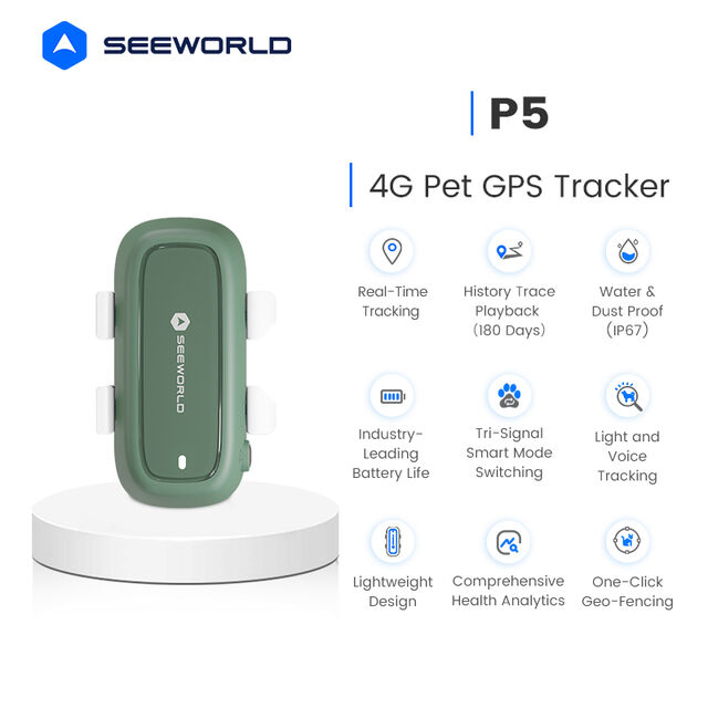 جهاز تتبع الحيوانات الأليفة متعدد الوظائف بتقنية 4G GPS مع بلوتوث وواي فاي، مراقبة الصحة والبحث عن الحيوانات الأليفة