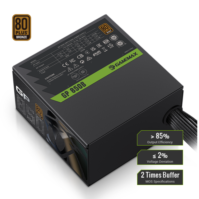 Fuente de Alimentación ATX de Alta Gama Gamemax 450W~850W 80 Plus Bronze DC a DC Ventilador de 14 cm para PC