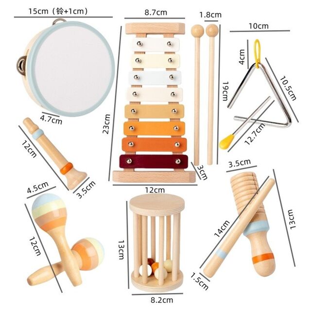 Instrumento de percussão de madeira mais vendido, xilofone moderno, brinquedo musical para crianças, educação vocal e científica