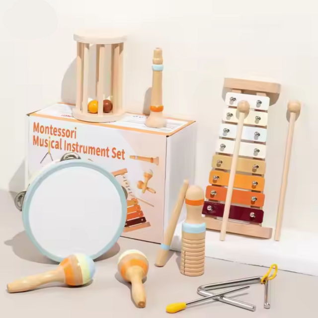 Instrumento de percussão de madeira mais vendido, xilofone moderno, brinquedo musical para crianças, educação vocal e científica