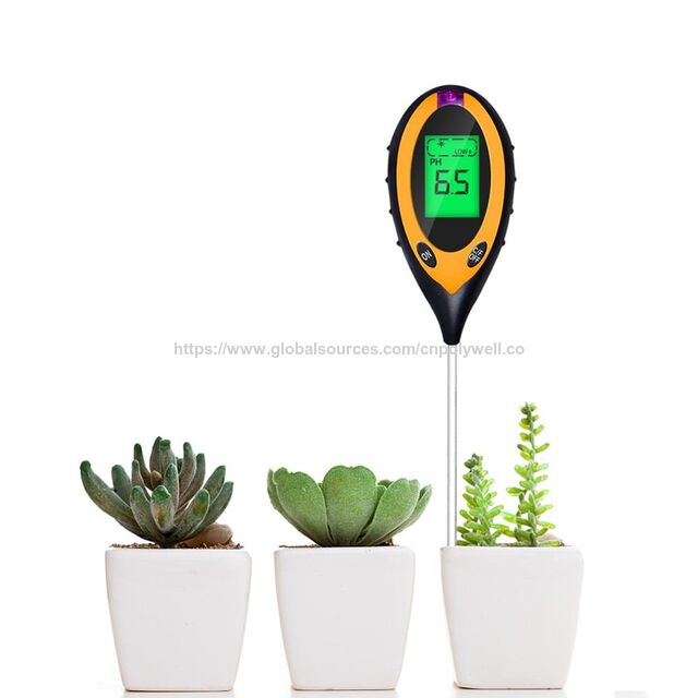 Probador de suelo 4 en 1 Herramienta promocional para el cuidado de plantas para pH, humedad, luz, temperatura Medidor de suelo esencial Termómetro para jardineros