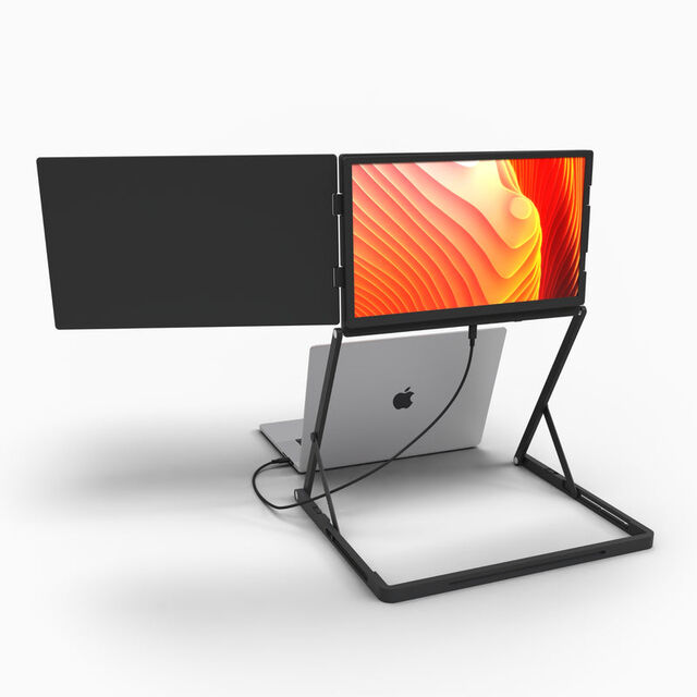 Monitor Portátil Triple Ultra Ligero y Delgado de 15.6" con un Solo Cable para 3 Pantallas 1080P Plug & Play Compatible con Windows/Mac