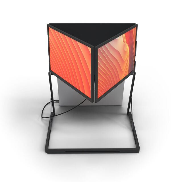 Monitor Portátil Triple Ultra Ligero y Delgado de 15.6" con un Solo Cable para 3 Pantallas 1080P Plug & Play Compatible con Windows/Mac