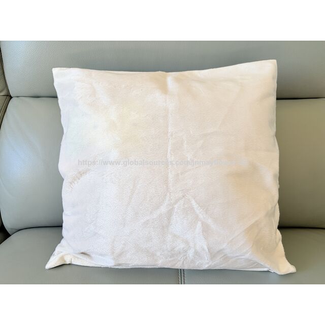 Almofada quadrada de veludo de poliéster com estampa de lobo branco e enchimento de poliéster para decoração de jardim ou casa