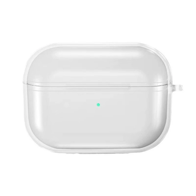 Capa Transparente Compatível com AirPods Pro 4 3 2 1, Capa Protetora de TPU Macio com Cordão