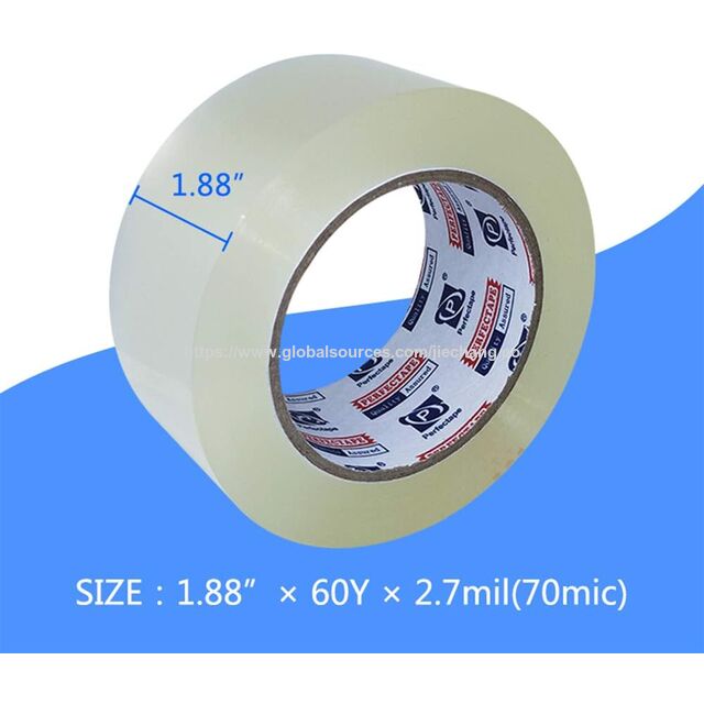 Hochleistungs-Packband 6 Rollen, Gesamt 360Y, Transparent, 2.7 mil, 48 mm x 55 m, Ultra Stark, Nachfüllpackung für Verpackung und Versand