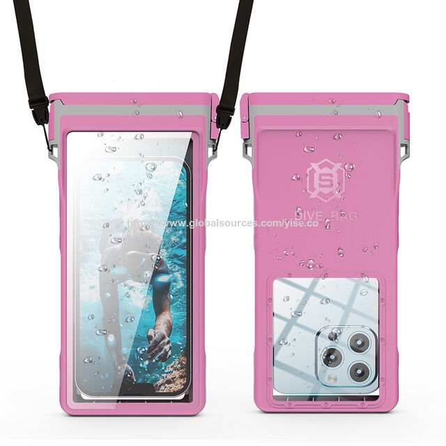 Funda impermeable de 15 metros/50 pies para teléfonos de hasta 6.9 pulgadas, compatible con el uso táctil bajo el agua, con cordón gratis, funda para iPod Touch