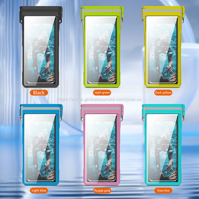Funda impermeable de 15 metros/50 pies para teléfonos de hasta 6.9 pulgadas, compatible con el uso táctil bajo el agua, con cordón gratis, funda para iPod Touch