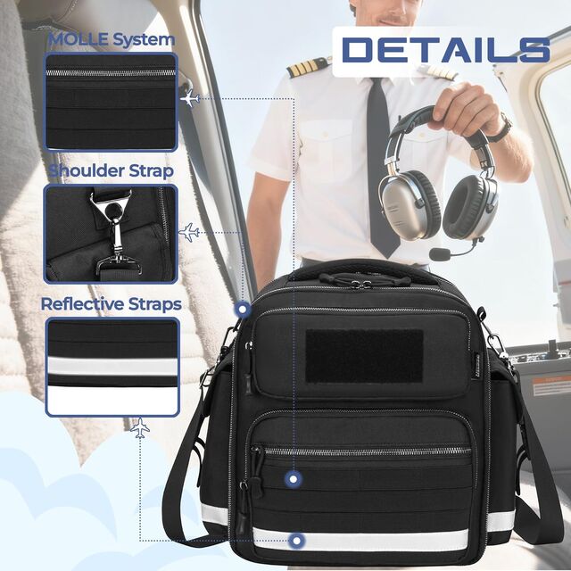 ODM/OEM Taktische Aviation Headset Tasche mit Aktenfach, Flugtragetasche für Piloten, Pilot Headset Tasche