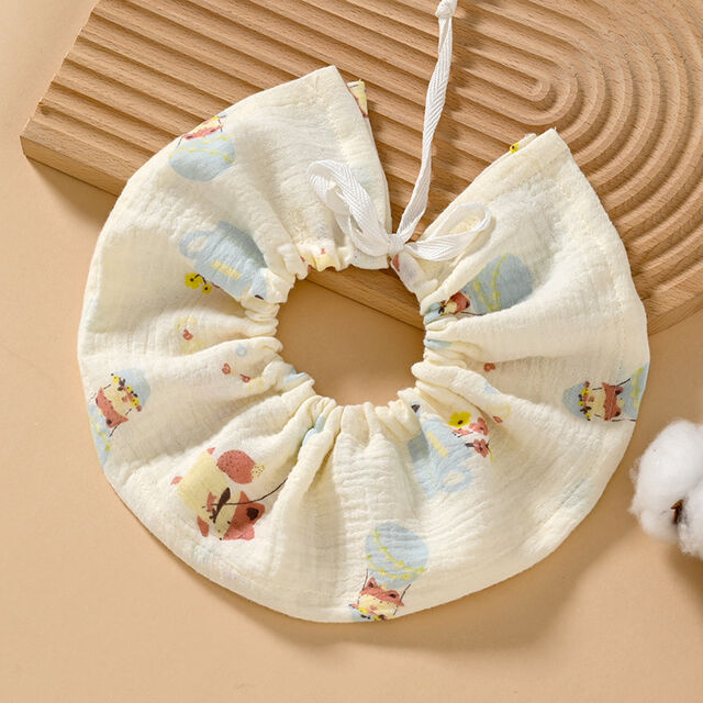 Baberos Bandana con Cordón Ajustable para Bebé, Paños de Muselina de 4 Capas para Erroptar, Giratorios y Suaves para la Alimentación, Esencial para Primavera/Verano