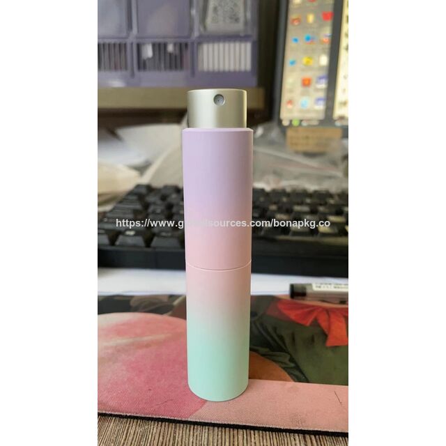 Frasco de perfume metálico de 5ml 8ml 10ml 15ml 30ml con logo OEM personalizado en color dorado para envase de frascos de spray