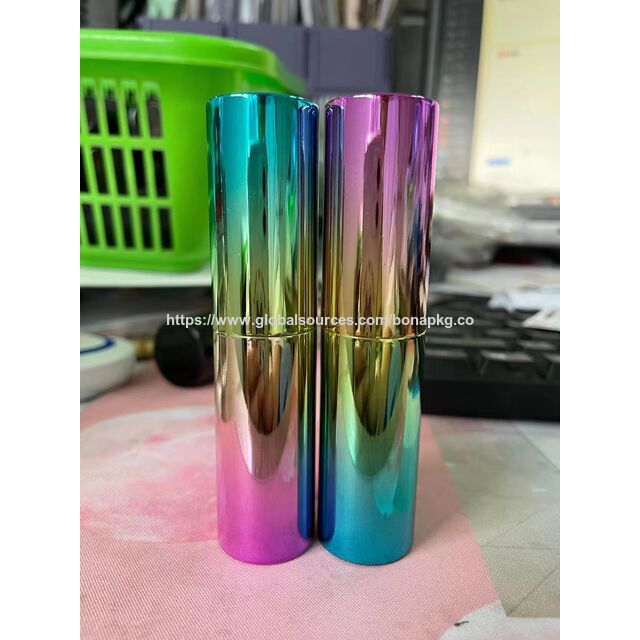 Frasco de perfume metálico de 5ml 8ml 10ml 15ml 30ml con logo OEM personalizado en color dorado para envase de frascos de spray