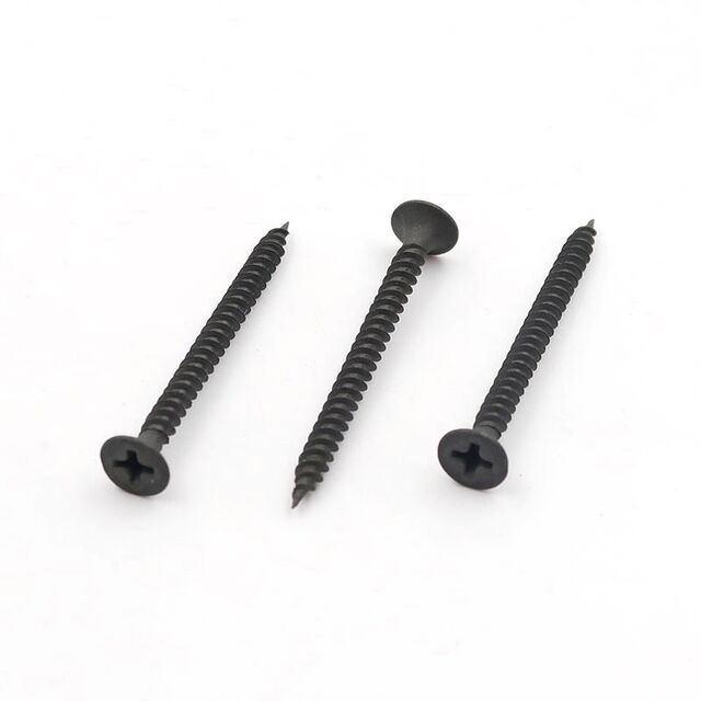 Blechschraube mit Flachkopf und Bund, schwarz