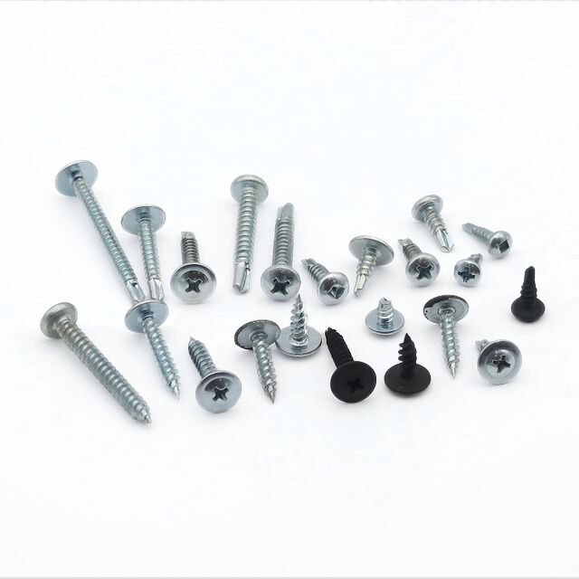 Blechschraube mit Flachkopf und Bund, schwarz