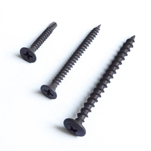 Blechschraube mit Flachkopf und Bund, schwarz