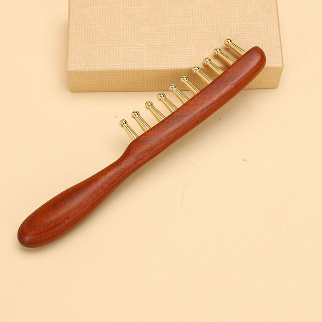 Jiansu Brass Meridian Brush - Face & Body Gua Sha Tool