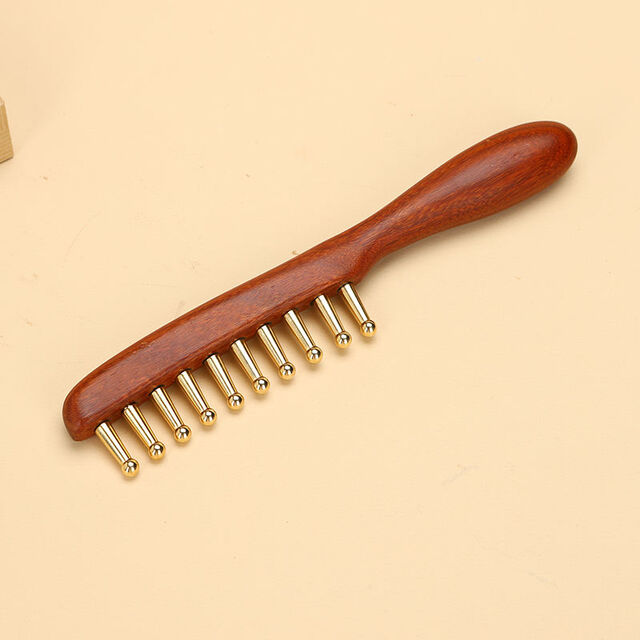 Jiansu Brass Meridian Brush - Face & Body Gua Sha Tool