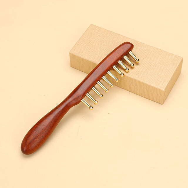 Jiansu Brass Meridian Brush - Face & Body Gua Sha Tool