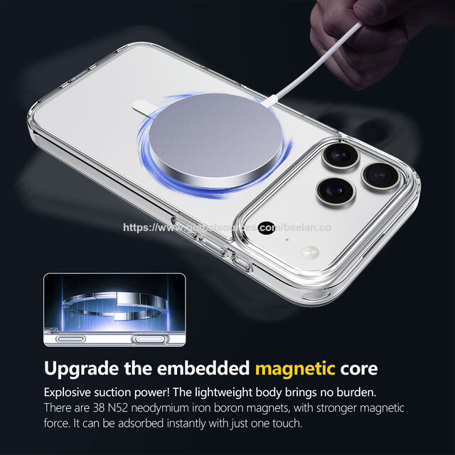 Coque de téléphone TPU PC résistante aux rayures et durable, adaptée à la série iPhone 17 avec Magsafe