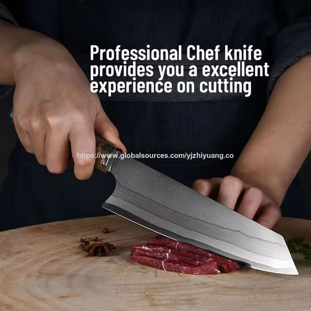 Faca de chef SANTOKU japonesa de aço composto de 8 polegadas de alta qualidade, faca de aço Damasco de 67 camadas com cabo de madeira composta