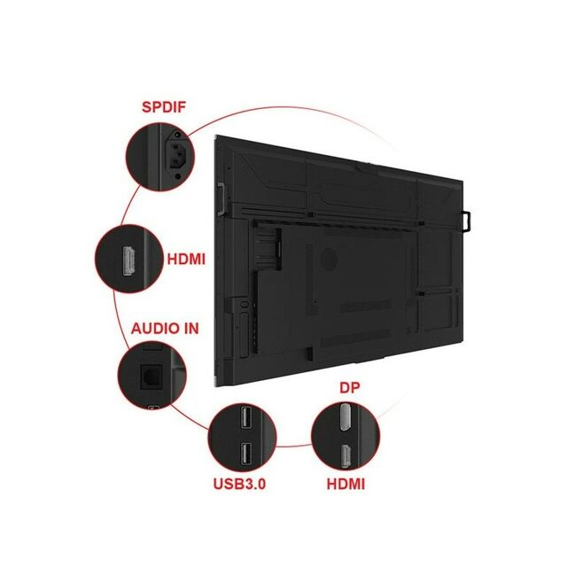 وحدة معالجة مركزية لغرفة الاجتماعات بنظام تشغيل مزدوج | معالج i5-12th 16+256GB شاشة لمس LED مقاس 65 بوصة | نظام Windows Android 16 | سبورة بيضاء إلكترونية