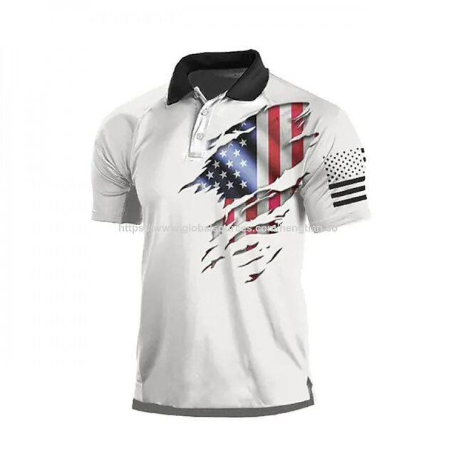 Maßgeschneidertes europäisch-amerikanisches Herren-Poloshirt, desodorierend, hawaiianisch, schnelltrocknend, Golfanzug