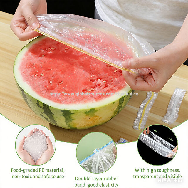 Rollo de Film Transparente Desechable de PE de Grado Alimenticio - 300mm de Ancho, Alta Elasticidad para Frescura Óptima - Ideal para Uso Alimentario