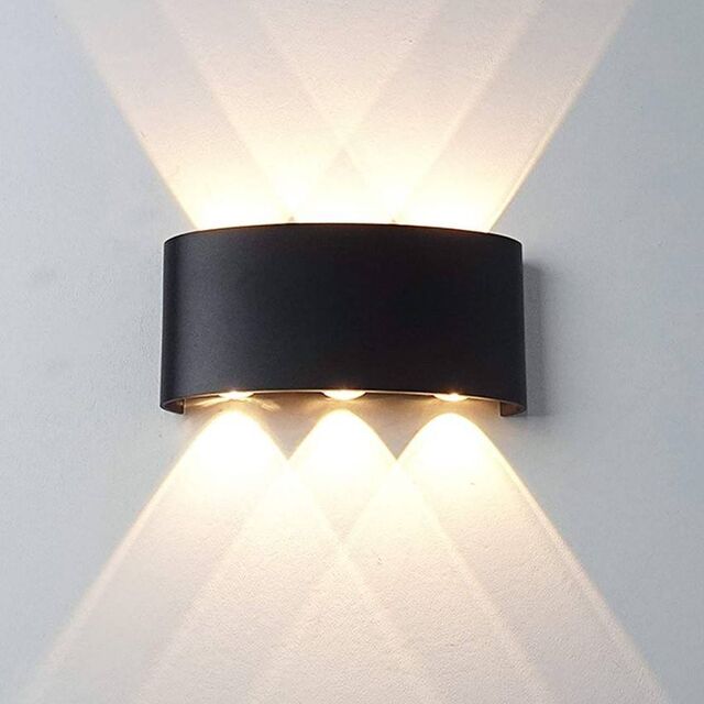 Lámpara de pared LED moderna impermeable para patio interior y exterior, apliques LED decorativos para exteriores de hotel