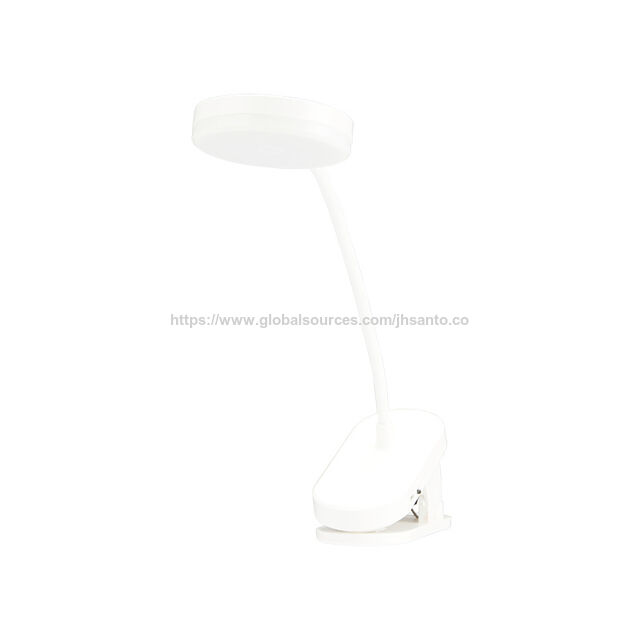 Lámpara LED con clip de 300 grados, lámpara de lectura con abrazadera, lámpara de estudio táctil con carga USB para dormitorio y estudio