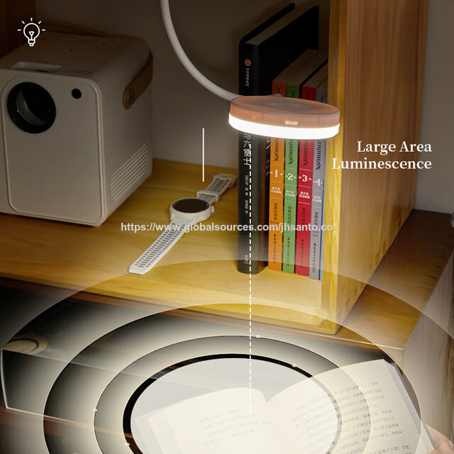 Lámpara LED con clip de 300 grados, lámpara de lectura con abrazadera, lámpara de estudio táctil con carga USB para dormitorio y estudio
