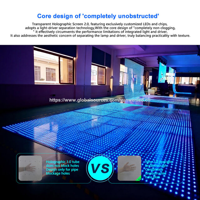 Écran d'affichage à film LED flexible en cristal souple transparent avec adhésif intérieur double face pour la publicité sur vitres de fenêtres