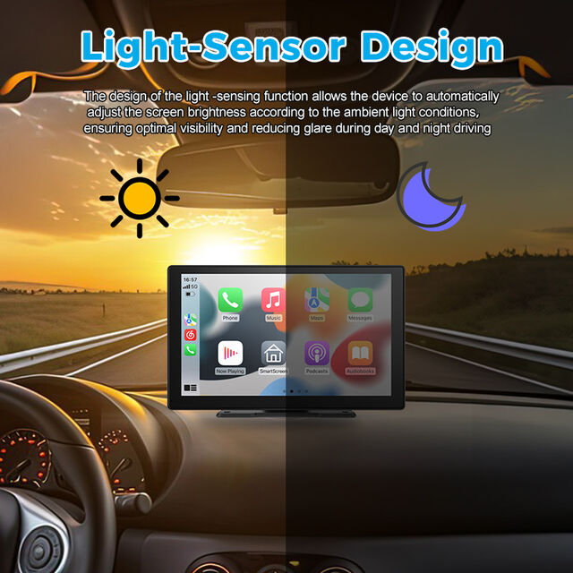 Maustor شاشة CarPlay محمولة 9 بوصة راديو ستيريو للسيارة كاميرا لوحة القيادة ADAS Android Auto BT مسجل فيديو للسيارة مع شاشة كاميرا مزدوجة