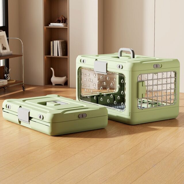 Transportín Plegable para Mascotas Aprobado por Aerolíneas, Transpirable, Portátil, Jaula para Gatos para Viajes en Coche y Aventuras al Aire Libre