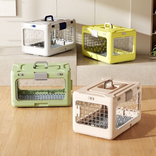 Transportín Plegable para Mascotas Aprobado por Aerolíneas, Transpirable, Portátil, Jaula para Gatos para Viajes en Coche y Aventuras al Aire Libre