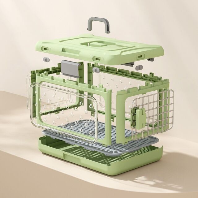 Transportín Plegable para Mascotas Aprobado por Aerolíneas, Transpirable, Portátil, Jaula para Gatos para Viajes en Coche y Aventuras al Aire Libre