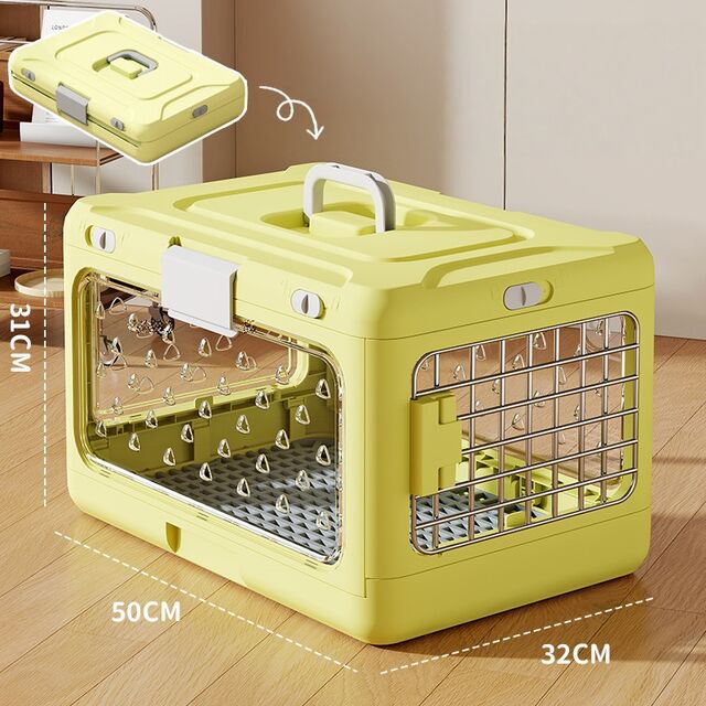 Transportín Plegable para Mascotas Aprobado por Aerolíneas, Transpirable, Portátil, Jaula para Gatos para Viajes en Coche y Aventuras al Aire Libre