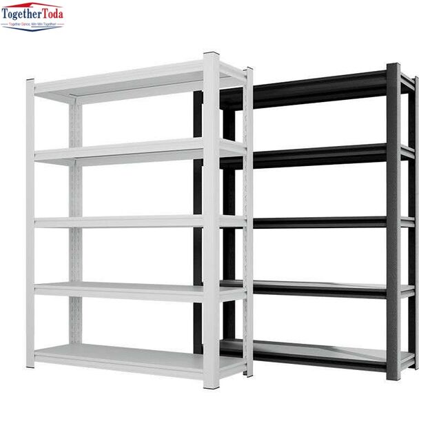 Étagères d'Angle Robustes à 4 Niveaux en Acier, Racks de Rangement Métalliques Polyvalents pour Maison, Salon, Bureau