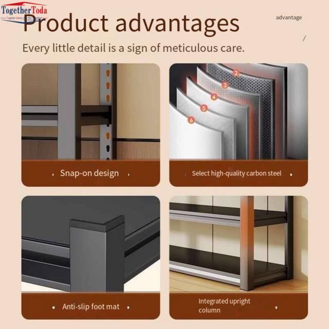 Étagères d'Angle Robustes à 4 Niveaux en Acier, Racks de Rangement Métalliques Polyvalents pour Maison, Salon, Bureau