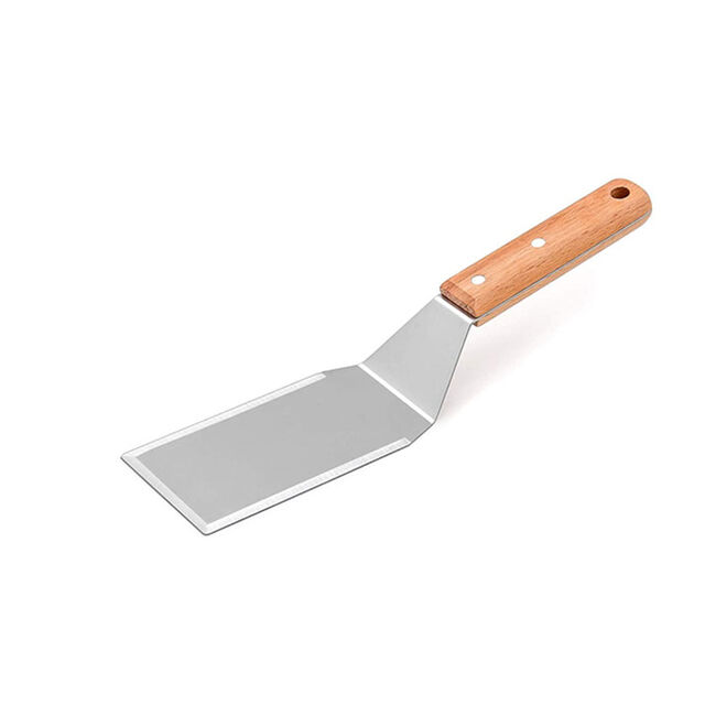 Ensemble de Spatules Métalliques en Acier Inoxydable - Spatules Teppanyaki pour Accessoires de Grill BBQ et Plancha en Fonte
