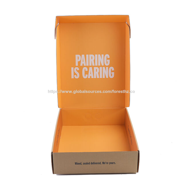 Individuelle orangefarbene Logo-Schönheits-/Stoffverpackungs-Mailer-Wellpappe-Geschenkverpackungsbox mit individuellem Logo-Druck