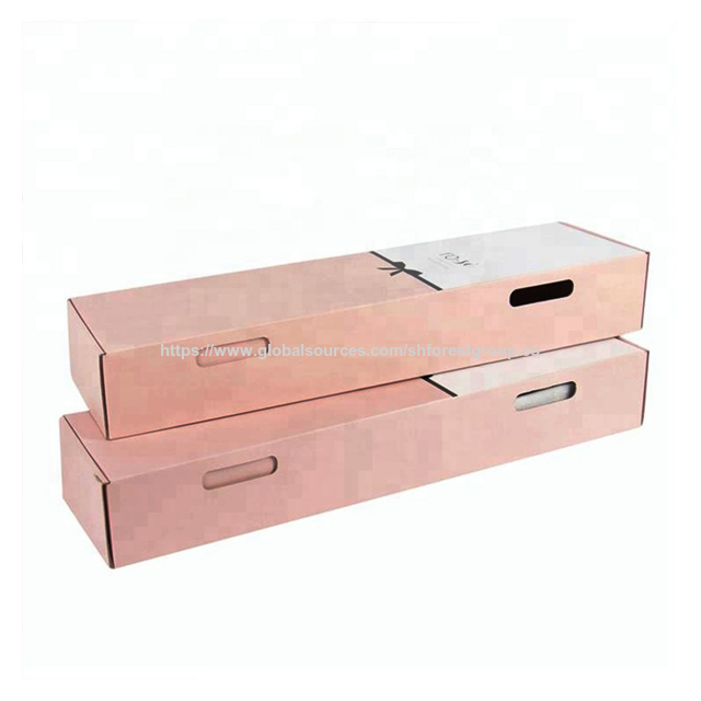 Kostenloses Muster Pinke kleine Faltdeckel-Papierbox Geschenkverpackung Rechteckige Kartons Blumenversandbox für Blumen